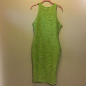 Green cocktail bodycon dress